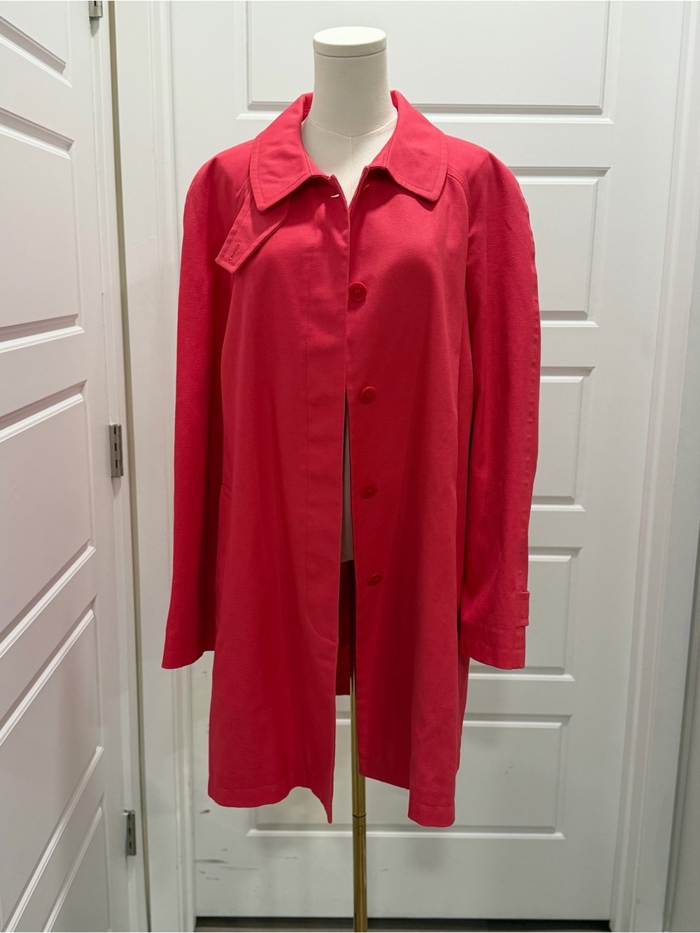 Talbots Vibrant Pink All-Weather Trench Coat